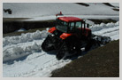 Trains de chenilles pour le travail sur la neige