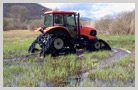 Trains de chenilles pour le travail en milieu humide